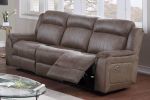 Contemporary Power Motion Sofa 1pc Couch Living Room Furniture Dark Coffee Breathable Leatherette