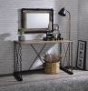 ACME Jodie Console Table in Rustic Oak & Antique Black Finish AC00905