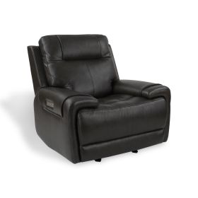 Trevor Triple Power Recliner,Genuine Leather,Standard Recliner Chair,Lumbar Support,Adjustable Headrest,USB & Type C Charge Port