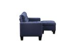 Earsom Sectional Sofa (Rev. Chaise); Blue Linen