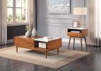 Modern Design 1pc Lift Top Coffee Table with Faux Marble Top Home Furniture