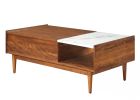 Modern Design 1pc Lift Top Coffee Table with Faux Marble Top Home Furniture