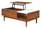 Modern Design 1pc Lift Top Coffee Table with Faux Marble Top Home Furniture