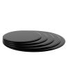 38.6" Inch Round Tempered Glass Table Top Black Glass 2/5" Inch Thick Beveled Polished Edge