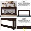 63" Pine Wood Console Table with 4 Drawers and 1 Bottom Shelf for Entryway Hallway Easy Assembly 63 inch Long Sofa Table Light Espresso