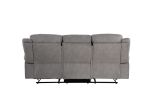 Zubaida Sofa (Glider & Motion); 2-Tone Gray Velvet YJ