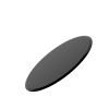 38.6" Inch Round Tempered Glass Table Top Black Glass 2/5" Inch Thick Beveled Polished Edge