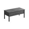 [VIDEO provided]MDF Lift-Top Coffee Table with Storage For Living Room,Dark Grey Oak