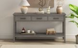 U_STYLE Contemporary 3-Drawer Console Table with 1 Shelf, Entrance Table for Entryway, Hallway, Living Room, Foyer, Corridor