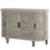 U-Style Accent Storage Cabinet Sideboard Wooden Cabinet with Antique Pattern Doors for Hallway, Entryway, Living Room, Bedroom