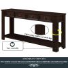 63" Pine Wood Console Table with 4 Drawers and 1 Bottom Shelf for Entryway Hallway Easy Assembly 63 inch Long Sofa Table Light Espresso