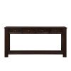 63" Pine Wood Console Table with 4 Drawers and 1 Bottom Shelf for Entryway Hallway Easy Assembly 63 inch Long Sofa Table Light Espresso