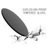 38.6" Inch Round Tempered Glass Table Top Black Glass 2/5" Inch Thick Beveled Polished Edge