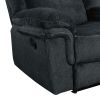 Home Theater Seating Manual Reclining Sofa for Living Room, Bedroom, Dark Blue