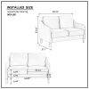 51.5" Loveseat Sofa Small Couch for Small Space for Living Room,Bedroom, Grey