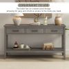 U_STYLE Contemporary 3-Drawer Console Table with 1 Shelf, Entrance Table for Entryway, Hallway, Living Room, Foyer, Corridor