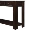 63" Pine Wood Console Table with 4 Drawers and 1 Bottom Shelf for Entryway Hallway Easy Assembly 63 inch Long Sofa Table Light Espresso