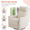 Manual Recliner Chair Winback Single Sofa,Beige