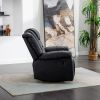 360¬∞ Swivel Rocker Recliner,Home Theater Seating Manual Recliner, PU Leather Reclining Chair for Living Room,Black