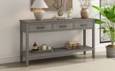 U_STYLE Contemporary 3-Drawer Console Table with 1 Shelf, Entrance Table for Entryway, Hallway, Living Room, Foyer, Corridor