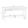 U_STYLE Contemporary 3-Drawer Console Table with 1 Shelf, Entrance Table for Entryway, Hallway, Living Room, Foyer, Corridor