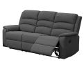 Modern Dark Gray Color Burlap Fabric Recliner Motion Sofa 1pc Plush Couch Manual Motion Sofa Living Room Furniture