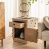 19.69 "Retro Fashion Splicing Design Side Cabinet Coffee Table, for Living Room,Office,and Dining Room