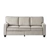 Living Room Sofa with Storage Beige Corduroy