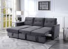 Hudson Dark Gray Velvet Reversible Sleeper Sectional Sofa with Storage Chaise