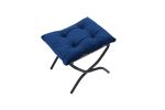 Living Room Chairs Modern Cotton Fabric Lazy Chair, Accent Contemporary Lounge Chair, Single Steel Frame Leisure Sofa Chair with Armrests and A Side P