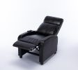 Push Recliner for the Elderly with Massage Therapy and Heat, Simple Pushback, Small Sofa Suitable for Living Room& Bed Room, with PU Leather Lusture,B