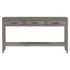 U_STYLE Contemporary 3-Drawer Console Table with 1 Shelf, Entrance Table for Entryway, Hallway, Living Room, Foyer, Corridor