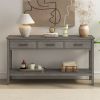 U_STYLE Contemporary 3-Drawer Console Table with 1 Shelf, Entrance Table for Entryway, Hallway, Living Room, Foyer, Corridor