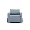 Single Seat Module Sofa Sectional Couch Seat Cushion and Back Cushion Removable and Washable,Light Blue