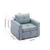 Single Seat Module Sofa Sectional Couch Seat Cushion and Back Cushion Removable and Washable,Light Blue