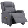 322465 Massage Recliner Dark Grey Fabric (AU/US only)