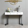 47.2"Modern Console Table with storing space,Exquisite shape design, Metal Frame with Adjustable foot pads for Entrance, Corridor, Living room & Offic