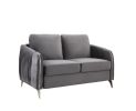 Hathaway Gray Velvet Fabric Sofa Loveseat Chair Living Room Set