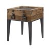 ACME Kolin Accent Table, Rustic Oak & Matte Gray 97138