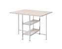 ACME Raine Counter High Table, Antique White & Chrome Finish 74005