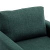 3 Seat Module Sectional Sofa Couch With 1 Ottoman for living room,Seat Cushion and Back Cushion Non-Removable and Non-Washable,Green