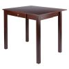 Perrone High Table with Drop Leaf; Walnut