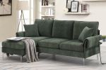 [VIDEO provided] [New]84 " Convertible Sectional Sofa, Modern Chenille L-Shaped Sofa Couch with Reversible Chaise Lounge, Fit for Living Room, Apartme