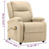 Massage Recliner Cream Fabric