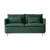 Modern Upholstered Loveseat Sofa;  Emerald Cotton Linen-63.8''