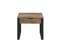 Aflo End Table; Weathered Oak & Black Finish