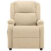 Massage Recliner Cream Fabric