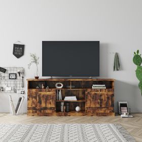 TV Stand ,Modern Wood Universal Media Console,Home Living Room Furniture Entertainment Center (Color: as Pic)