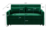 Leisure Loveseat Sofa for Living Room with 2 pillows