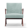 Elegant Style Accent Arm Chair, Green, 25.6" x 28.1" x 34.6"